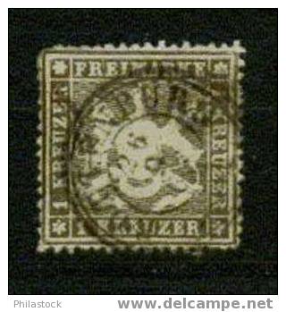 WURTEMBERG Nº 21 Obl. Petit Defaut D'angle - Usati