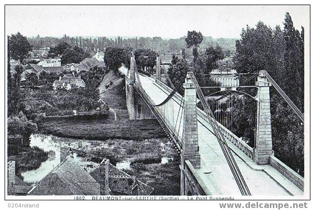 Beaumont Sur Sarthe - Le Pont Suspendu - Beaumont Sur Sarthe