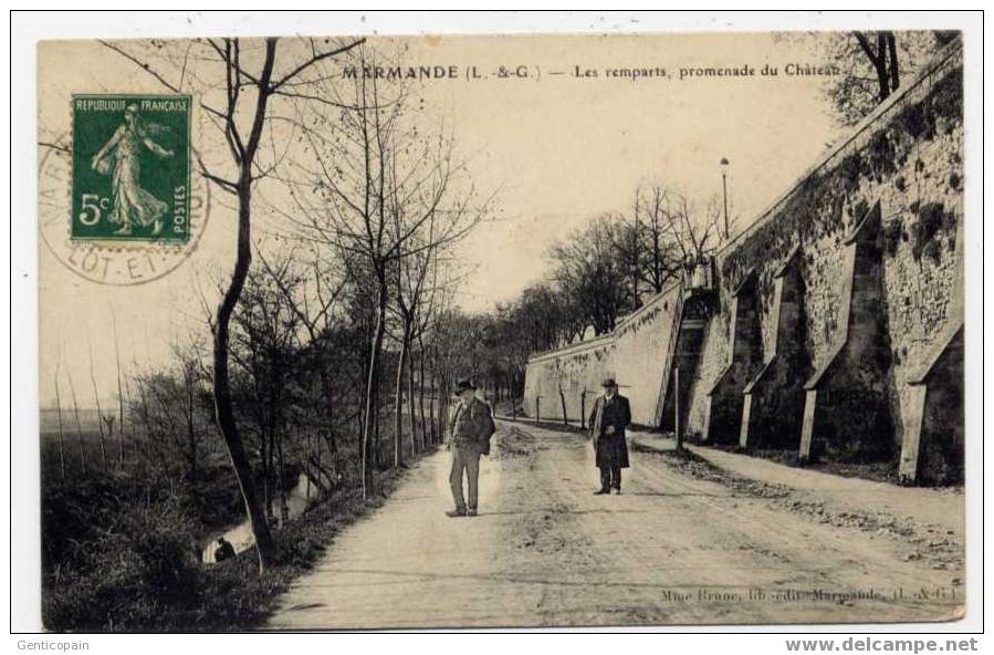 H12 - MARMANDE - Les Remparts, Promenade Du Château (1912 - Carte Animée) - Marmande
