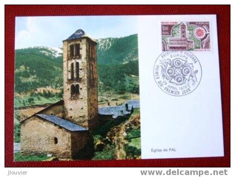 Carte Maximum - Andorre - Europa 1978 - Eglise De Pal - Cartes-Maximum (CM)