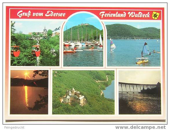 D 2496 - Gruß Vom Edersee / Ferienland Waldeck - Color MBk - Edersee (Waldeck)