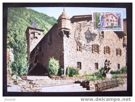 Carte Maximum - Andorre - 4è Centenaire De La Restauration De La Maison Des Vallées - Cartes-Maximum (CM)