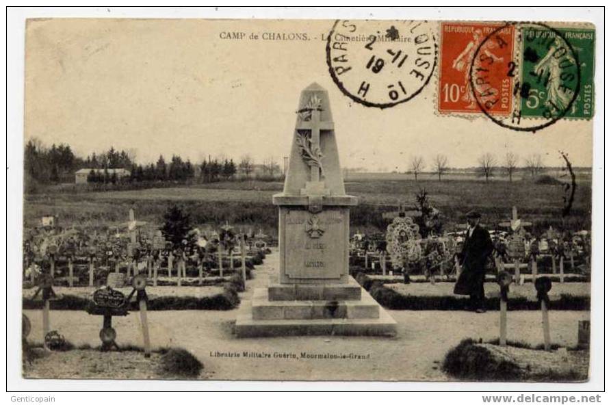 H16 - CHALONS-SUR-MARNE - Camp De Chalons - Le Cimetière Militaire (1919) - Camp De Châlons - Mourmelon