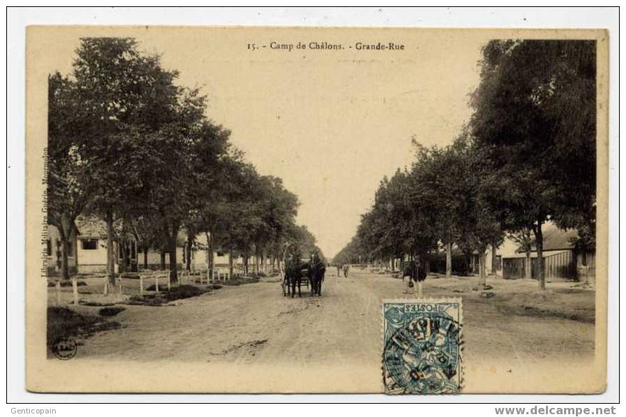 H16 - CHALONS-SUR-MARNE - Camp De Chalons - Grande-Rue (attelage) - Camp De Châlons - Mourmelon