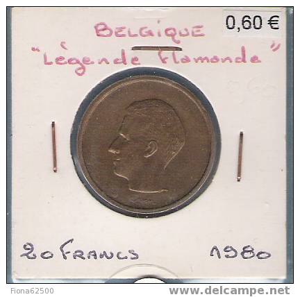 20 FRANCS . 1980 . LEGENDE FLAMANDE . - 20 Frank