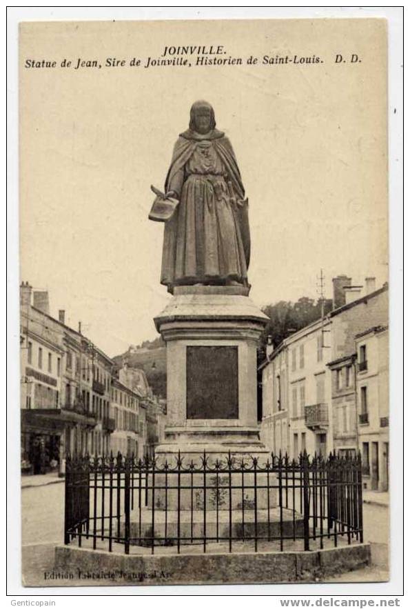 H18 - JOINVILLE - Statue De JEAN, Sire De Joinville, Historien De Saint-Louis (1932) - Joinville