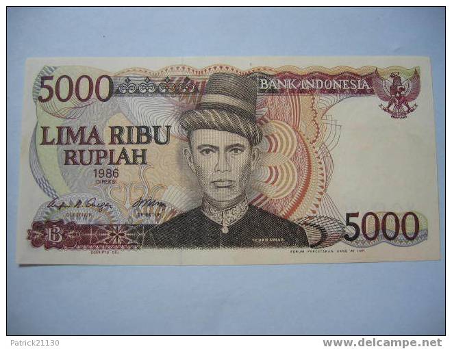 INDONESIE / 5000 RUPIAH 1986 PICK 125 - Indonesien