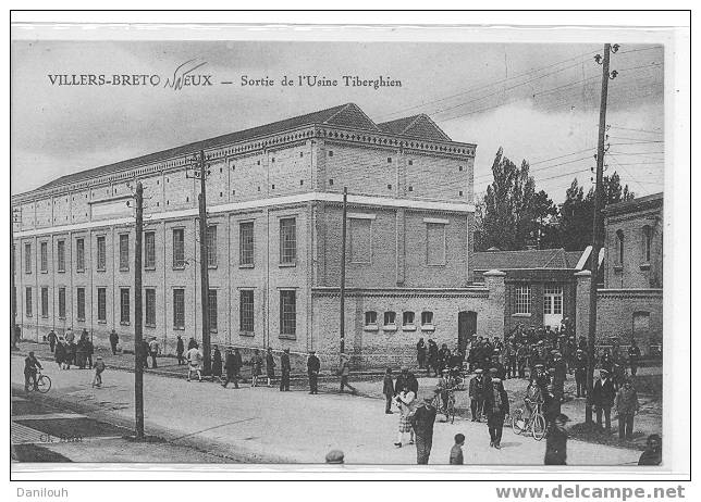 80 // SOMME / VILLERS BRETONNEUX / Sortie De L'Usine Tiberghien / ANIMEE / - Villers Bretonneux