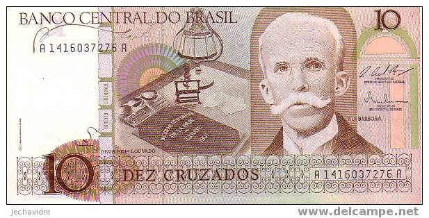 BRESIL   10 Cruzados   Non Daté (1987)   Pick 209b    ***** BILLET  NEUF ***** - Brésil