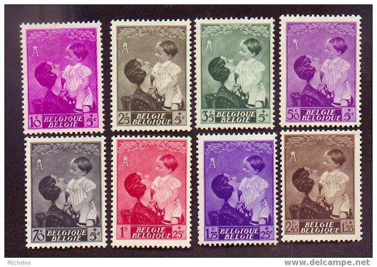 Belg. 1937 - N° 447/454 * - Unused Stamps