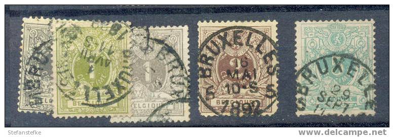 Belgie Ocb Nr : 42 - 45 Gestempeld (zie Scan) Lot 9 - 1869-1888 Lion Couché
