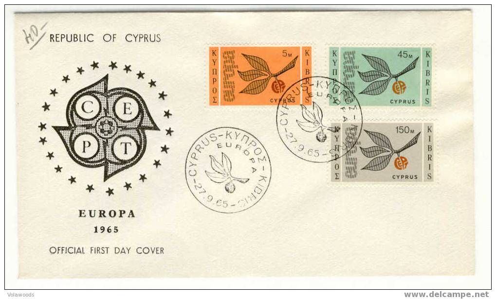 Cipro - Busta Fdc Europa CEPT 1965 - 1965