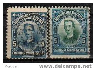 Dos Sellos CUBA , Yvert Num 156 Variedad º - Used Stamps