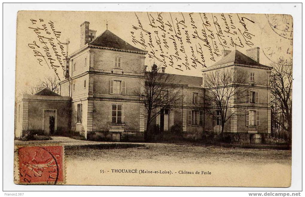 Réf 129  - THOUARCE - Château De FESLE (1906 - Dos Non Divisé) - Thouarce