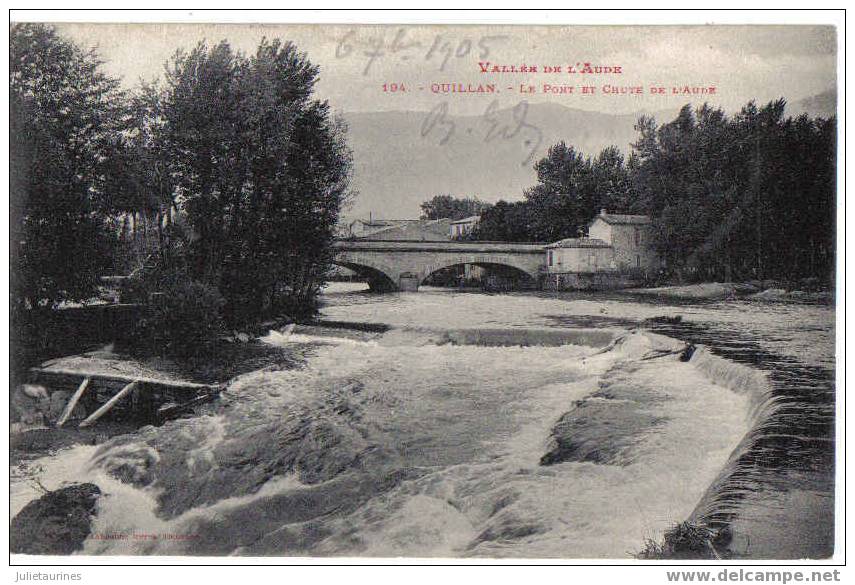 Quillan Le Pont Et Les Chute De L´aude Cp  Bon état - Limoux