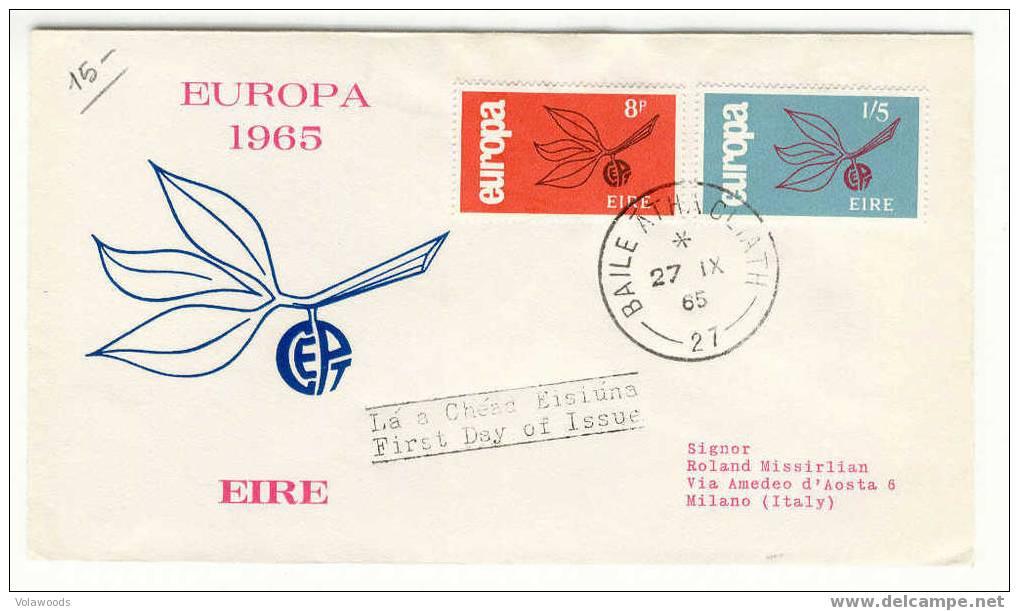 Eire - Busta Europa Fdc 1965 - 1965