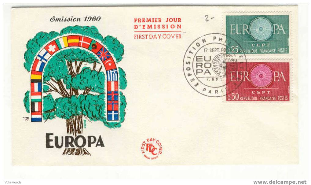 Francia - Busta Europa Fdc 1960 - 1960