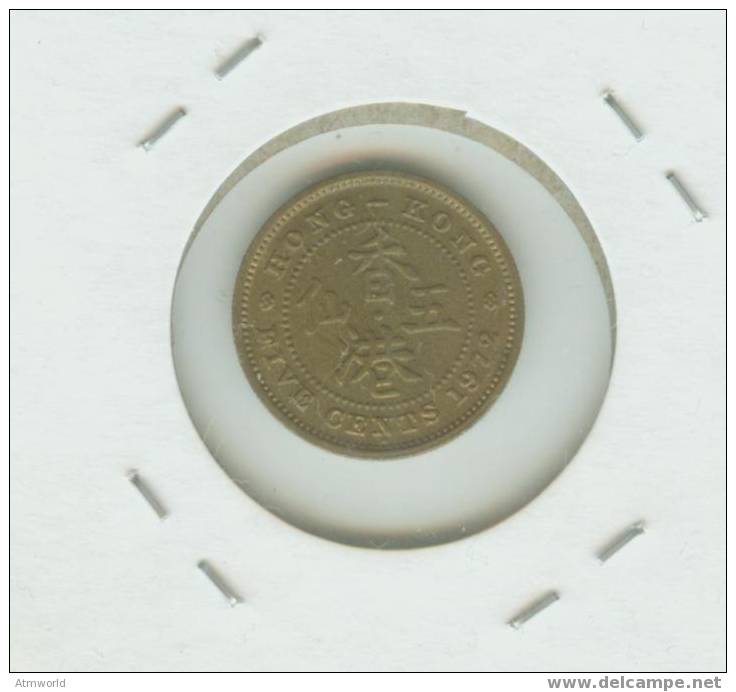 HONG KONG COIN --------   5 CENTS    -----------    1972    ------ - Hong Kong