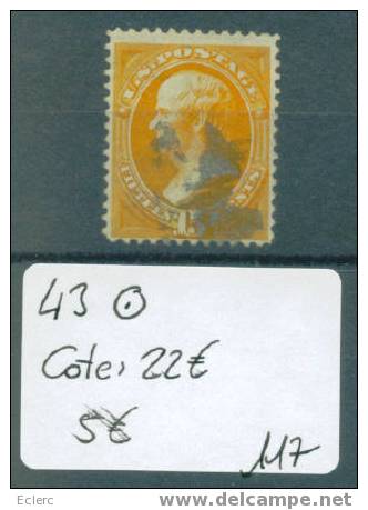 USA  No Michel 43  Oblitéré.    Cote: 22 € - Used Stamps