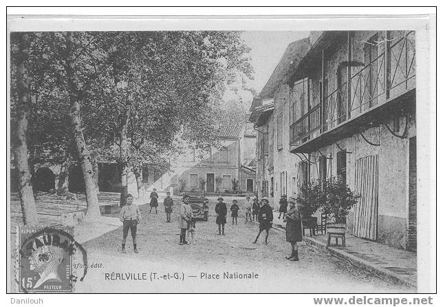 82 // TARN ET GARONNE / REALVILLE / Place Nationale / ANIMEE / # - Realville