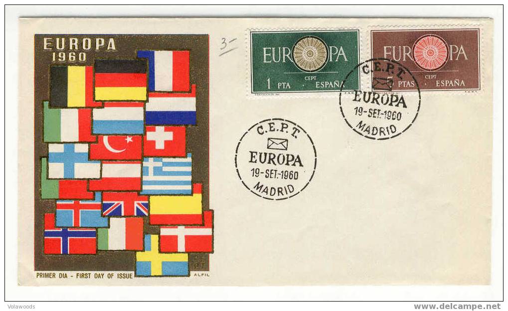 Spagna - Busta Fdc Europa 1960 - 1960