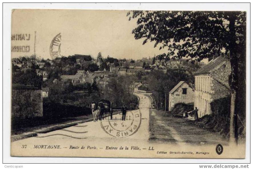 H26 - MORTAGNE - Route De Paris - Entrée De La Ville (1936) - Mortagne Au Perche