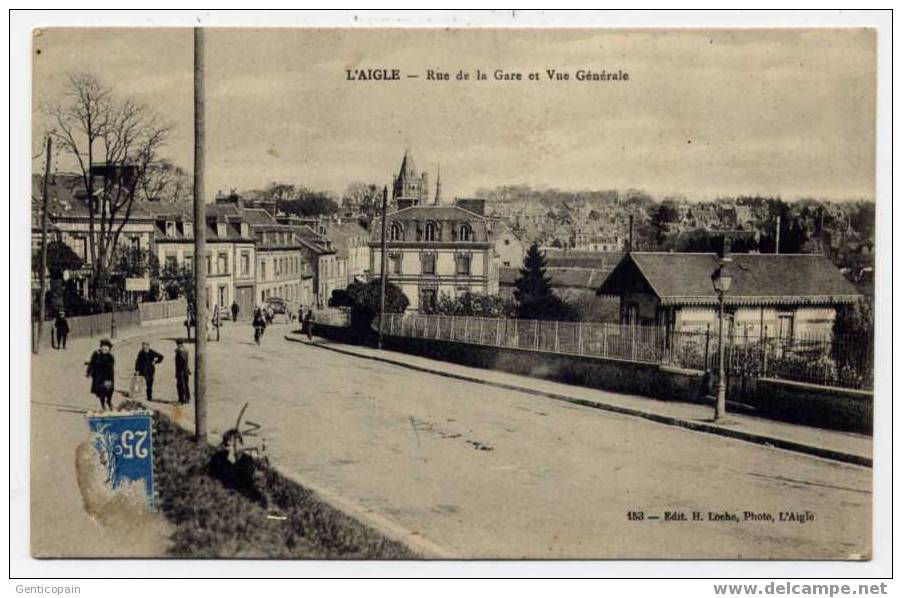 H26 - LAIGLE - Rue De La Gare Et Vue Générale - L'Aigle