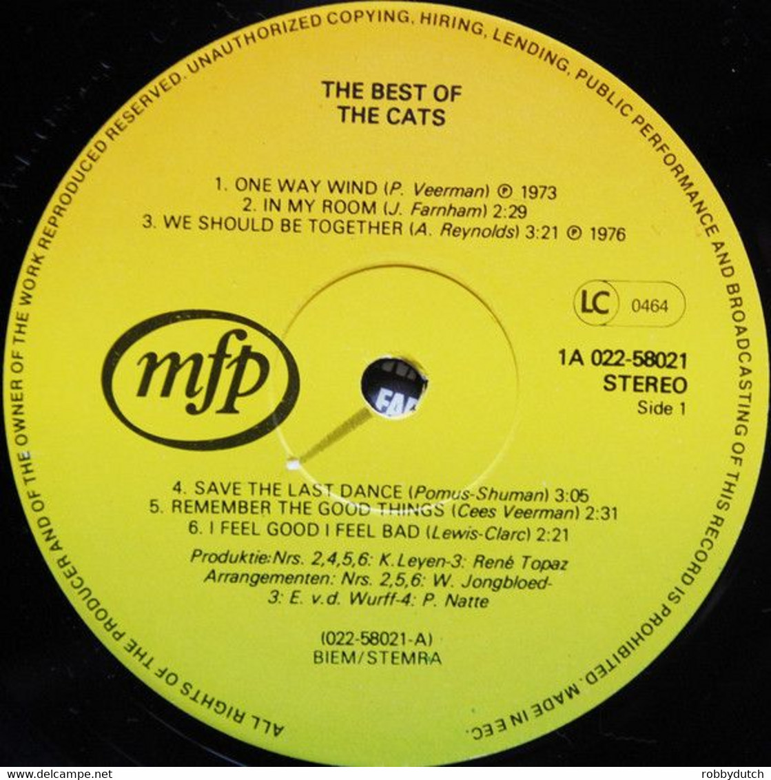 * LP * THE CATS - THE BEST OF THE CATS (1980) - Disco & Pop