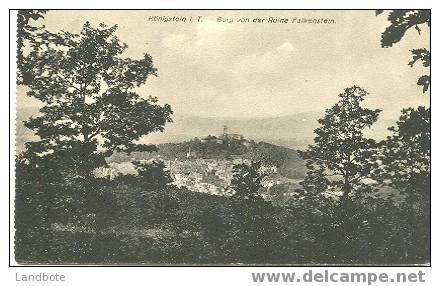 Königstein I. T. Burg Von Der Ruine Falkenstein - Koenigstein