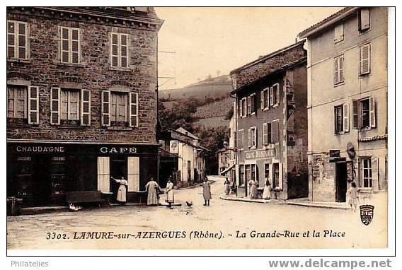 Lamure  Grand Rue Et Place - Lamure Sur Azergues