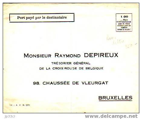 Bulletin D'adhésion à La Croix-Rouge De Belgique (années 1940) Avec Enveloppe Préadressée - Historical Documents