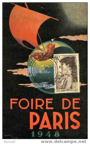 Philatélie - Salon - Exposition - Foire De PARIS 1948 - Ausstellungen