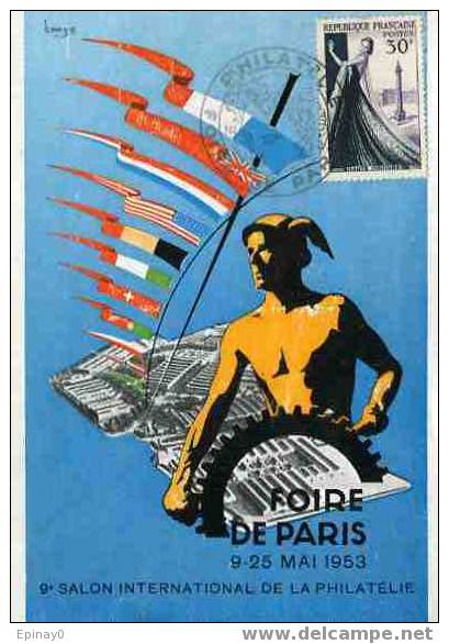 Philatélie - Salon - Exposition - Foire De PARIS 1953 - Ausstellungen
