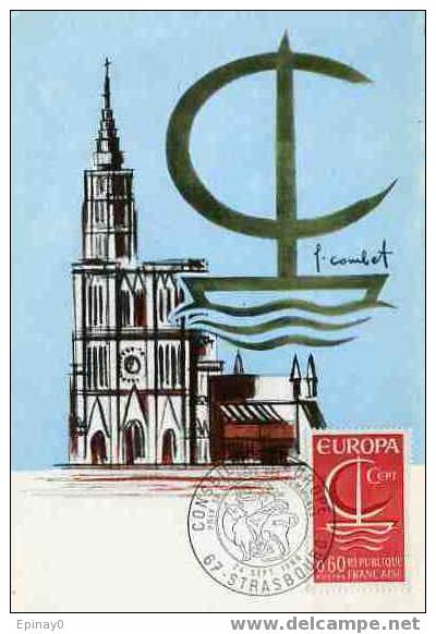 Philatélie - Timbre Europa - 1966 - Jacques Combet - TRASBOURG - Timbres (représentations)