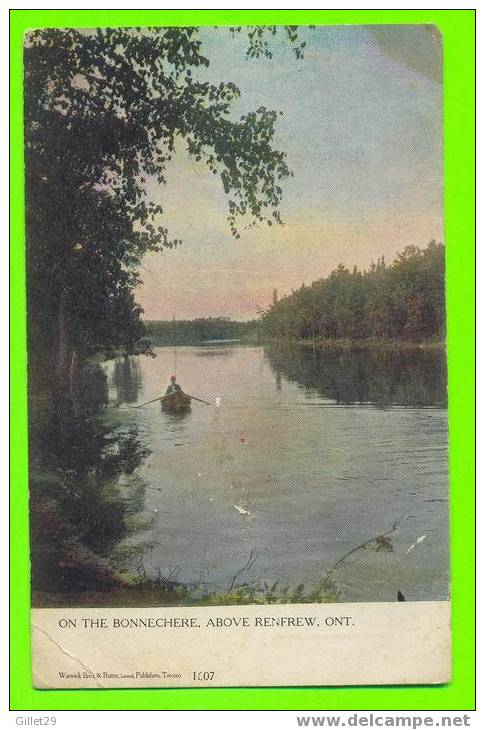 RENFREW, ONT. - ON THE BONNECHERE ABOVE - ANIMATED - CANADIAN SOUVENIR PC - - Sonstige & Ohne Zuordnung