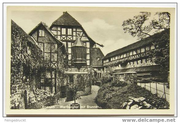 D 2620 - Eisenach. Wartburghof Mit Brunnen - S/w Foto Ak - Eisenach