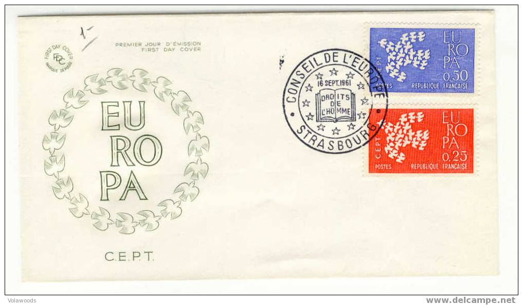 Francia - Busta Fdc Europa CEPT 1961 - 1961