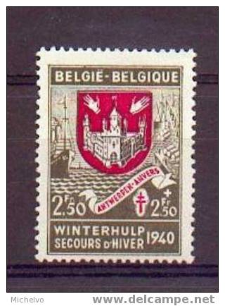 Belg. 1941 - N° 545 * - Nuovi