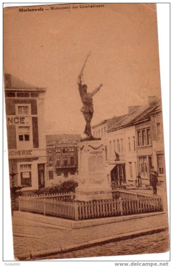 CPA.  MORLANWELZ.   MONUMENT DES COMBATTANTS. (Animé(Vers 1920-25)).    (Ref:103) - Morlanwelz