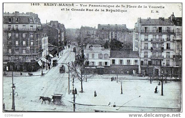 St Mandé - Vue Panoramique De La Place De La Tourelle Et La Grande Rue De La Réprblique - Saint Mande