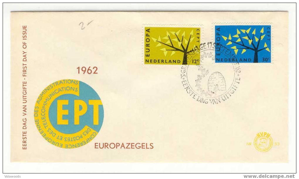 Olanda - Busta Fdc Europa CEPT 1962 - 1962