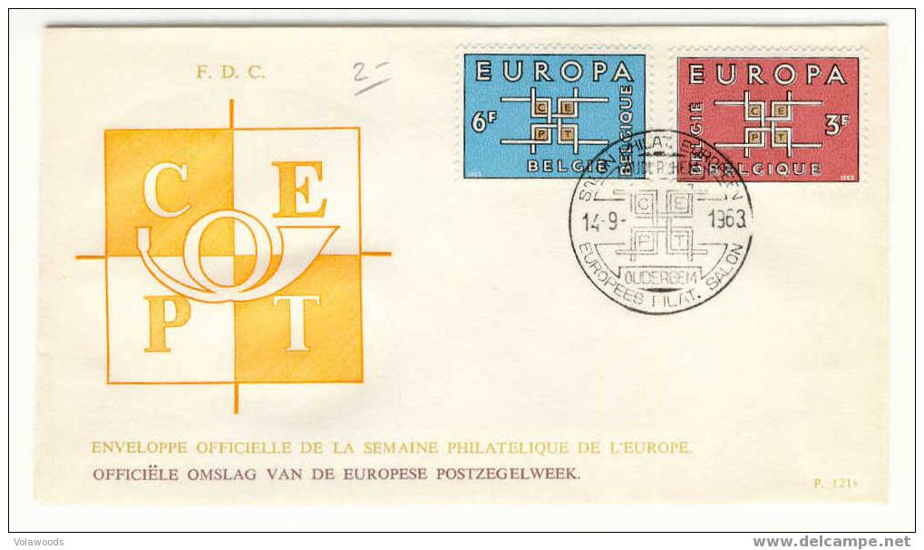 Belgio - Busta Fdc Europa CEPT 1963 - 1963