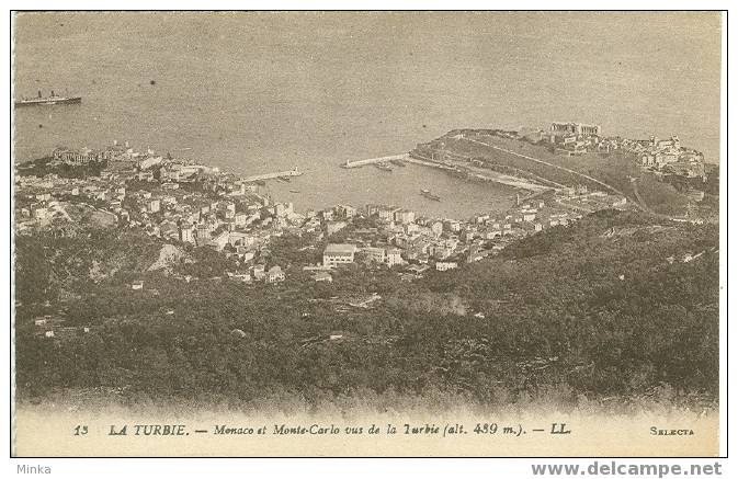 La Turbie - Monaco Et Monte Carlo Vus De La Turbie (alt 439 M) - La Turbie