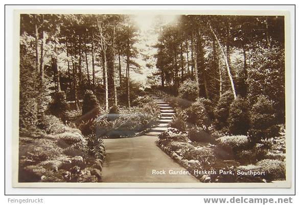 D 2659 - Southport. Rock Garden, Hesketh Park - Foto Ak, Gelaufen - Southport