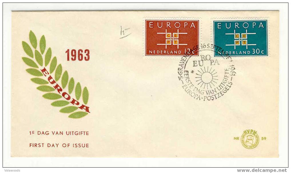 Olanda - Busta Fdc Europa CEPT 1963 - 1963
