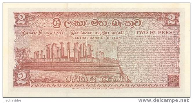 CEYLAN   2 Rupees  Daté Du 27-08-1974    Pick 72b     ***** BILLET  NEUF ***** - Sri Lanka