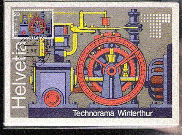 SUISSE CARTE MAXIMUM NUM YVERT 1135 MUSEE TECHNORAMA REGULATEUR DE TENSION - Maximum Cards