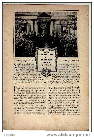 FEUILLET De 1906 SUR LES MAITRES DE LA RUSSIE LA DOUMA - Historical Documents