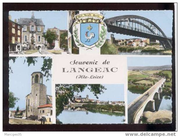 005714 Souvenir De Langeac Multivue édit.combier N°4 Pont , église , Monument , Etc... - Langeac