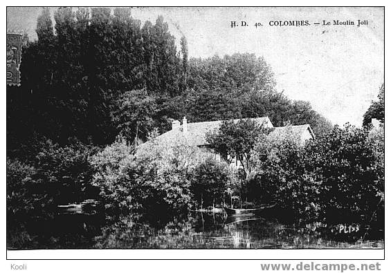 T608MOU - Moulin Joli COLOMBES  - HD N° 40 - Cachet 1907 - Water Mills